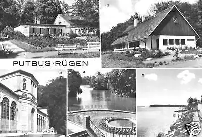 Ansichtskarte, Putbus Rügen, fünf Abb., 1980