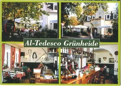 Ansichtskarte, Grünheide, Gaststätte "Al-Tedesco", 4 Abb, ca. 1992