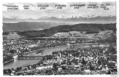 AK, Säckingen, Luftbildansicht, ca. 1962