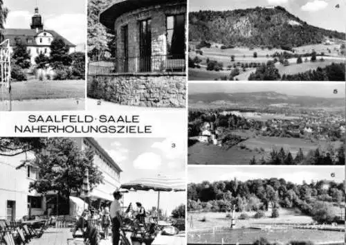 AK, Saalfeld Saale, Naherholungsziele, sechs Abb., 1978