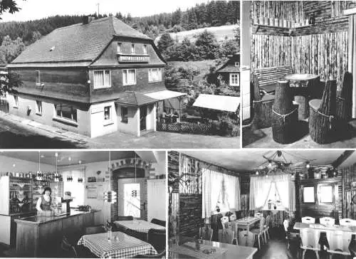 AK, Wurzbach, Gaststätte Heinrichshütte, Gastraum, 1981
