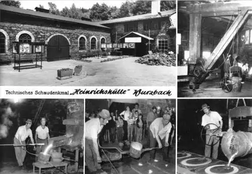 AK, Wurzbach, Technisches Schaudenkmal "Heinrchshütte", fünf Abb., 1985