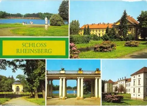 AK, Rheinsberg Mark, Schloß Rheinsberg, fünf Abb., 1986