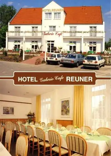 AK, Zossen, Hotel Reuner, Galerie-Café, zwei Abb., um 2002