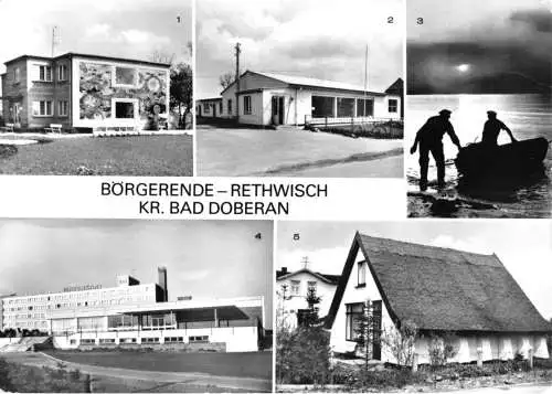 AK, Börgerende-Rethwisch, 5 Abb., u.a. Kaufhalle, 1981