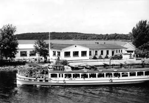 AK, Caputh Kr. Potsdam, Gaststätte Strandbad mit Dampfer "Berlin", 1967