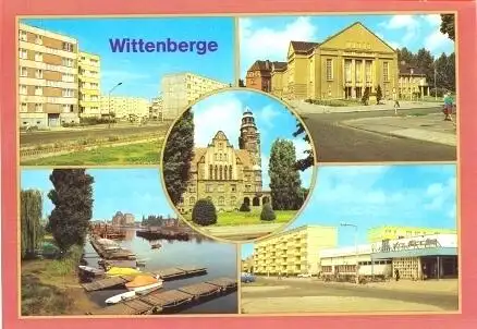 AK, Wittenberge, 5 Abb., u.a. Perleberger Str., 1987