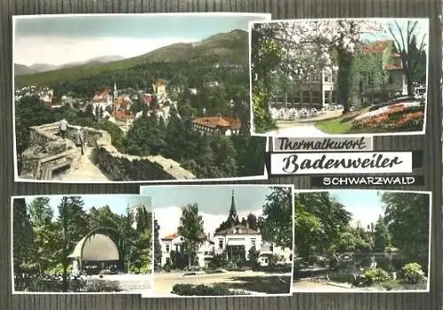 AK, Badenweiler, 5 Abb., Teilansichten, 1965