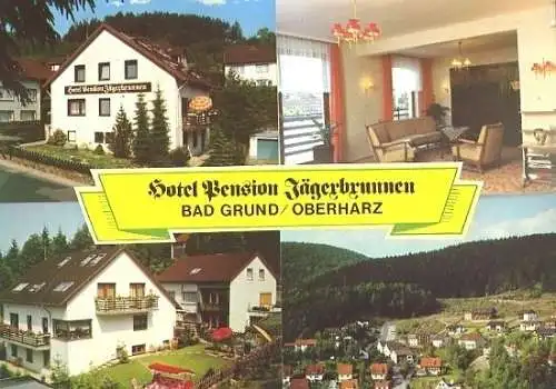 AK, Bad Grund Oberharz, Hotel "Jägerbrunnen", 1987