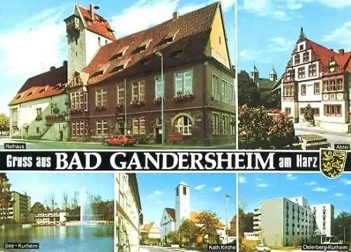 AK, Bad Gandersheim Harz, 5 Abb., u.a. Kurheim, 1976