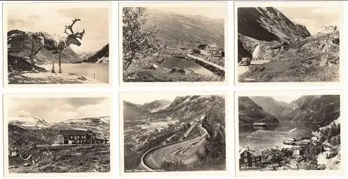 Mäppchen mit 12 kleinen Fotos, Norwegen, 1940er , Format: 9 x 7 cm