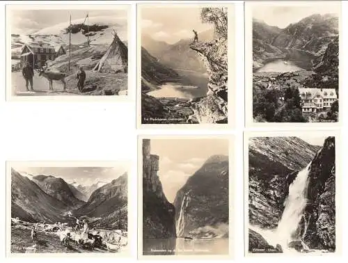 Mäppchen mit 12 kleinen Fotos, Norwegen, 1940er , Format: 9 x 7 cm