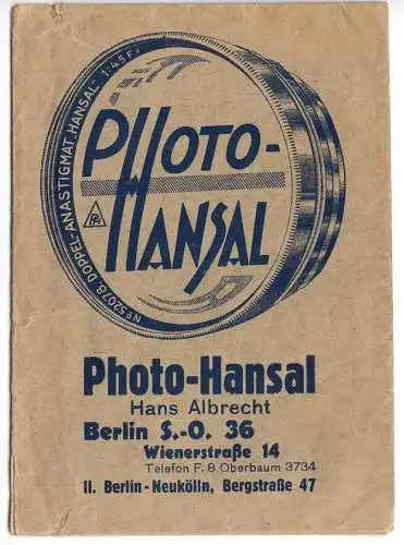 Fototasche, Photo-Hansal, Berlin SO 36, 1950er
