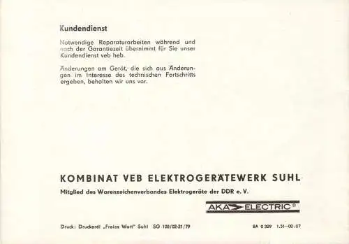 Bedienungsanleitung, Rührgerät RG 28, 1979, Suhl