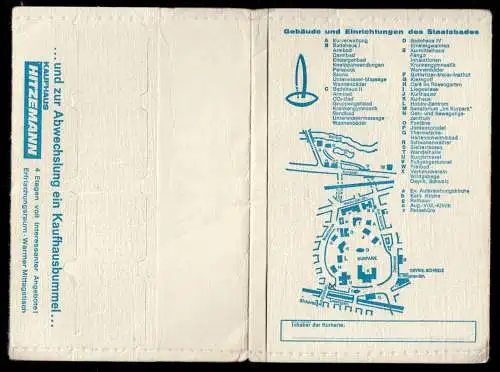 Kurkarte Bad Oeynhausen mit Hülle, 1971