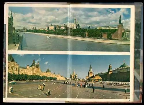 Moskau, Kleines Bildbändchen in Form eines Leporellos, um 1966