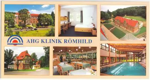 AK Langformat, Römhild Thür., AHG Klinik, sechs Abb., um 2000