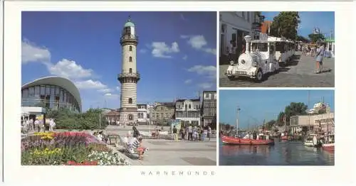 AK Langformat, Rostock Warnemünde, drei Abb., um 2000