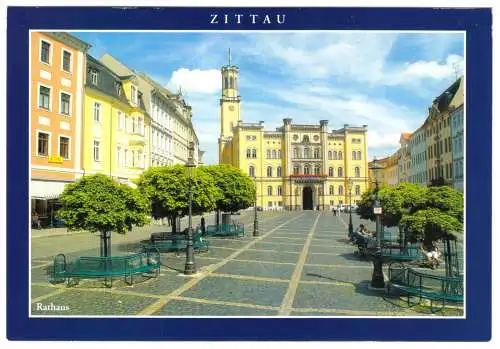 AK Großformat, Zittau, Blick zum Rathaus, um 2006