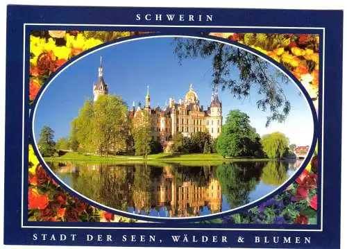 AK Großformat, Schwerin, Blick zum Schloß, gestaltet, um 2006