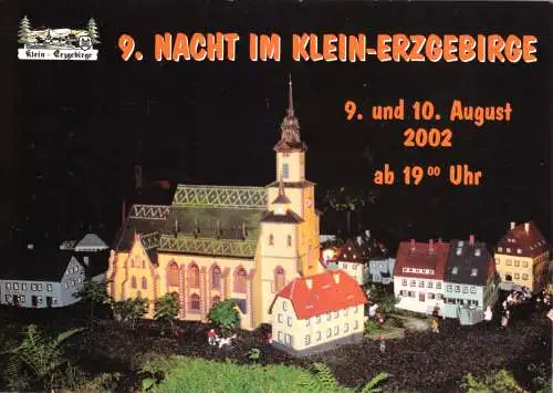 AK Großformat, Oederan Erzgeb., Anlaßkarte, 9. Nacht im Klein-Erzgebirge, 2002