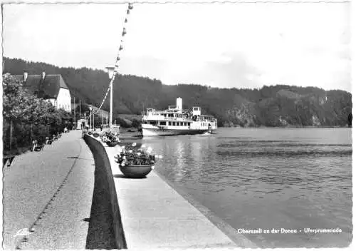 AK, Obernzell Donau, Uferpromenade, 1970