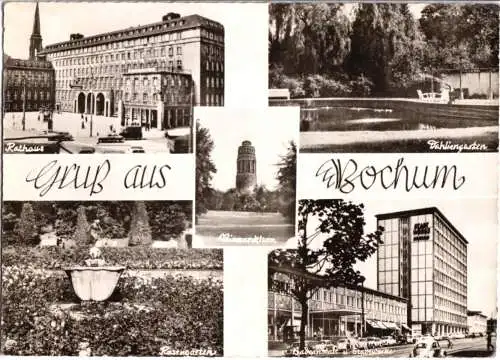 AK, Bochum, Gruß aus Bochum, fünf Abb., 1959