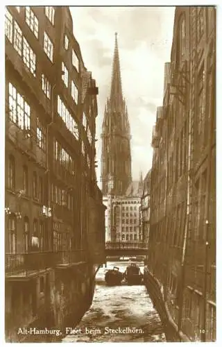 AK, Hamburg, Fleet beim Steckelhörn, ca. 1928