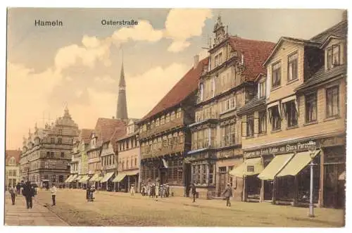 AK, Hameln, Osterstr., belebt, um 1906