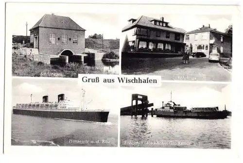 AK, Wischhafen, vier Abb., um 1952