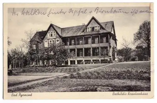 AK, Bad Pyrmont, Bathildis Krankenhaus, 1941