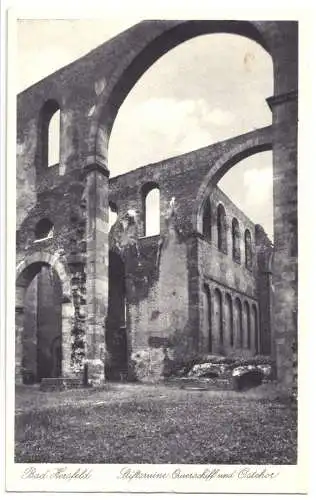 AK, Bad Hersfeld, Stiftsruine, Innenansicht, Version 2, um 1936