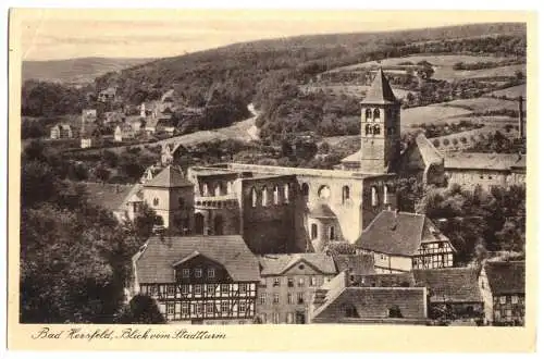 AK, Bad Hersfeld, Teilansicht vom Stadtturm, um 1940