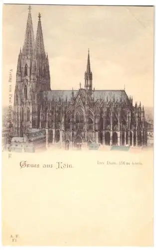 AK, Köln, Dom, col. Lichtdruck, um 1898