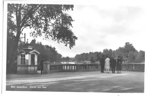 AK, Bad Salzuflen, Partie am See, belebt, um 1935