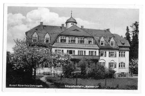 AK, Kurort Bärenfels Erzgeb., Schwesternheim, 1952