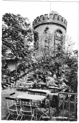 AK, Görlitz, HOG Landeskrone, Kleiner Turm Garten, 1965