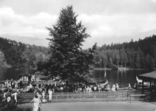 AK, Lauenhain über Mittweida, Bootstsation, 1960