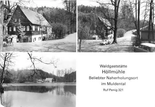 AK, Waldgaststätte Höllmühle bei Penig, Muldental, 1987