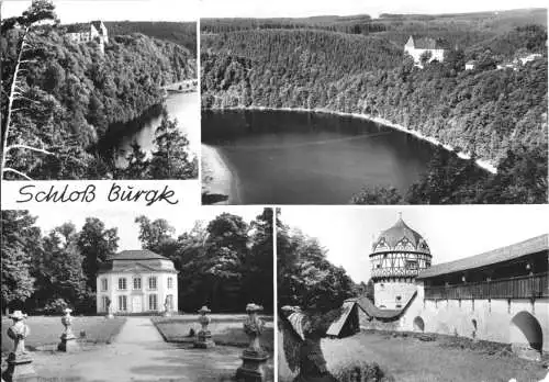 AK, Burgk, vier Abb., Schloß Burgk, 1984