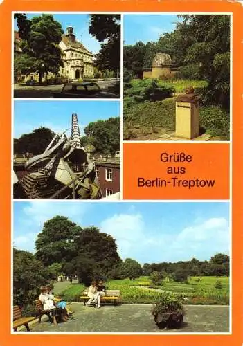 AK, Berlin Treptow, vier Abb., Hochformat, 1986