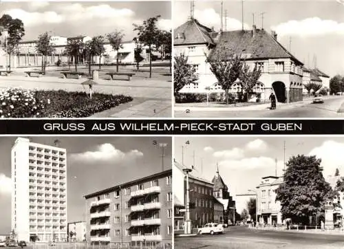 AK, Wilhelm-Pieck-Stadt Guben, vier Abb., 1977