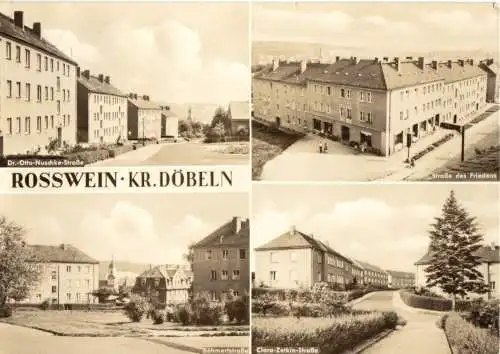 AK, Rosswein Kr. Döbeln, vier Abb., Neubauten, 1973