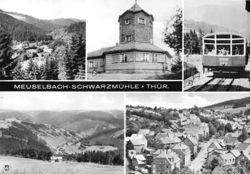 AK, Meuselbach-Schwarzmühle, fünf Abb., 1974