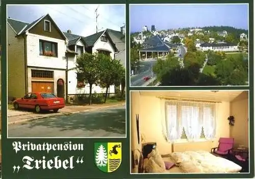 AK, Oberhof, Pension "Triebel", 3 Abb., ca. 1998