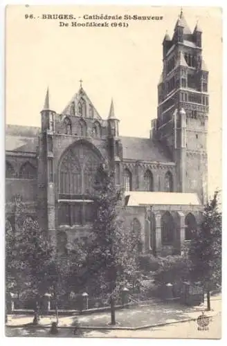 AK, Brügge, Brugge, Bruges, Cathédrale St-Sauveur, 1914
