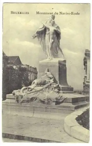 AK, Brüssel, Bruxelles, Monument du Navaire-Ecole, 1914