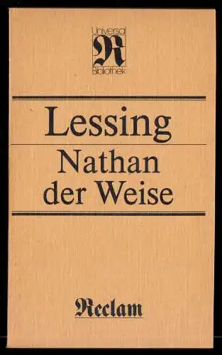 Lessing, Gotthold Ephraim; Nathan der Weise, 1986, Reclam 3