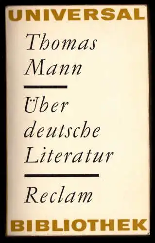 Mann, Thomas; Über deutsche Literatur, 1968, Reclam 76