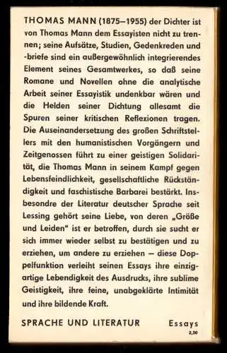 Mann, Thomas; Über deutsche Literatur, 1968, Reclam 76